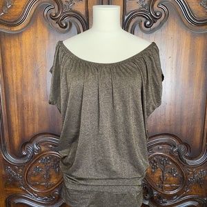 New Copper Shimmer Off the Shoulder Eight & Sixty Evening Top Size Small